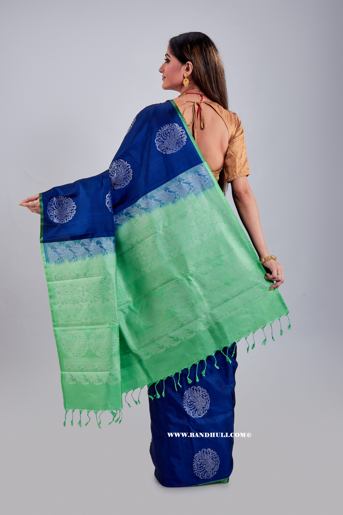 Royal Blue Color Mulberry Silk Saree